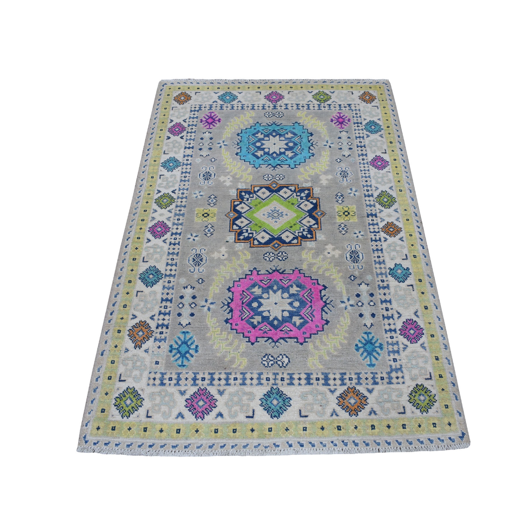 Traditional Wool Hand-Knotted Area Rug 3'3